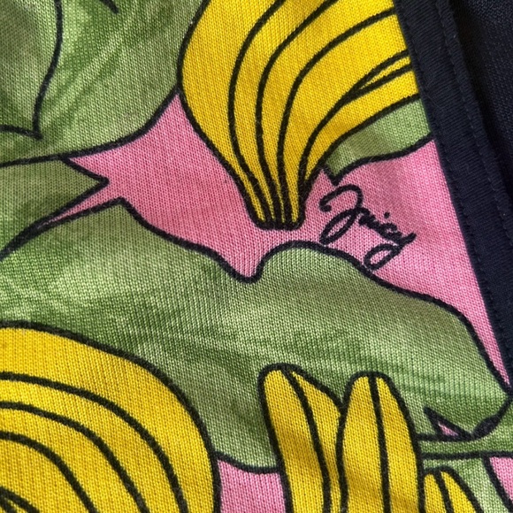 Juicy Couture 2 Piece Set Cropped Hoodie Zip Jacket & Shorts Bananas Large Y2K - Picture 4 of 10